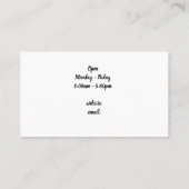 Carte de visite de la clinique animale de concepti (Dos)