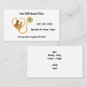 Carte de visite de la clinique animale de concepti (Devant / Derrière)