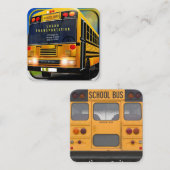 carte de visite de la compagnie de bus scolaire (Devant / Derrière)