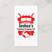 Carte de visite de la compagnie de camionnage (Dos)