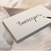 Carte de visite de la comptabilité manuscrite du s