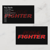 CARTE DE VISITE DE LA CONCEPTION 1 DE COMBATTANT (Devant / Derrière)