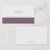 Carte de visite | de la conception |pur (Devant / Derrière)