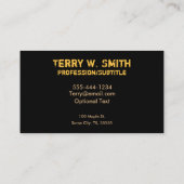 Carte de visite de la corde de vidage (Dos)