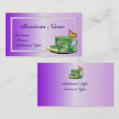 Carte de visite de la coupe de café Lavender (Devant / Derrière)