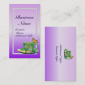 Carte de visite de la coupe de café Lavender 2 (Devant / Derrière)