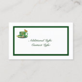 Carte de visite de la Coupe du Café Vert & Blanc (Dos)