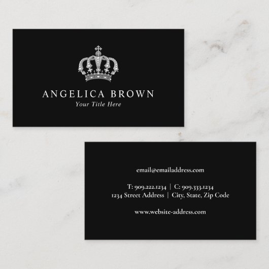 Carte de visite de la Couronne (Devant / Derrière)
