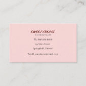 Carte de visite de la crème glacée à l'aquarelle (Dos)