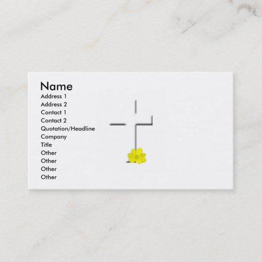 Carte de visite de la Croix blanche (Devant)