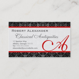 Carte de visite de la damassé du monsieur élégant