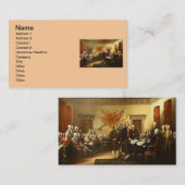 Carte de visite de la Déclaration d'indépendance (Devant / Derrière)