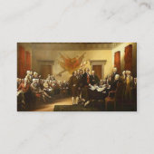 Carte de visite de la Déclaration d'indépendance (Dos)