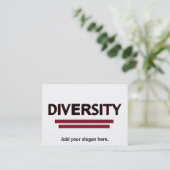 Carte de visite de la diversité (Debout devant)