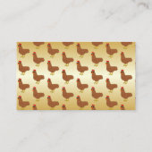 Carte de visite de la ferme de conception de poule (Dos)