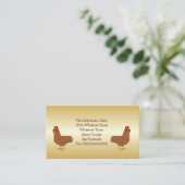 Carte de visite de la ferme de design de poulet (Debout devant)