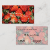 carte de visite de la ferme de fraises (Devant / Derrière)