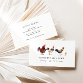 Carte de visite de la ferme de poulet