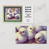 Carte de visite de la ferme de poulet et de loisir (Devant / Derrière)