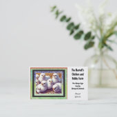 Carte de visite de la ferme de poulet et de loisir (Debout devant)