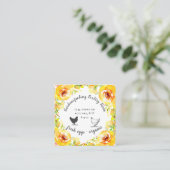 Carte de visite de la ferme de printemps jaune (Debout devant)