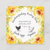 Carte de visite de la ferme de printemps jaune (Devant)