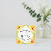 Carte de visite de la ferme de printemps jaune (Debout devant)