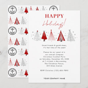 Carte de visite de la fête de Noël de l'entreprise