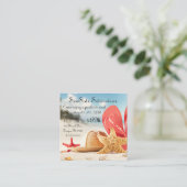 Carte de visite de la fête d'été de plage (Debout devant)