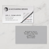 Carte de visite de la feuille de calcul comptable  (Devant / Derrière)