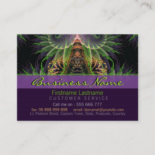 Carte de visite de la forêt du temple fractal (Devant)