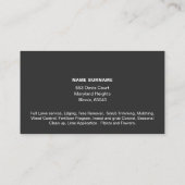 Carte de visite de la garde légale avec photo doub (Dos)