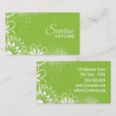 Carte de visite de la garderie à la chaux verte et (Devant / Derrière)