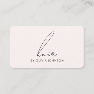 Carte de visite de la liste de cheveux de script m
