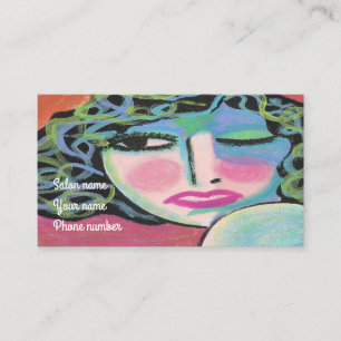 Carte de visite de la liste de cheveux unique et a