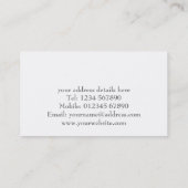 Carte de visite de la livraison et de transport (Dos)