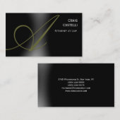 Carte de visite de la loi Monogram branché (Devant / Derrière)