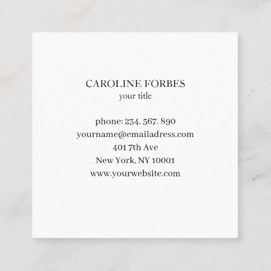 Carte de visite de la lune (Dos)