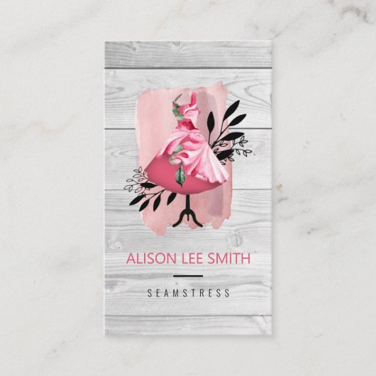 Carte de visite de la machine à café cousu main (Devant)