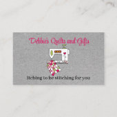 Carte de visite de la machine à coudre avec revête (Devant)