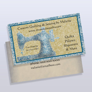 Carte de visite de la machine à coudre Vintage