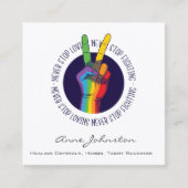 Carte de visite de la main Rainbow Peace (Devant)