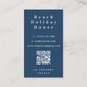 Carte de visite de la maison d'hôtes Ocean Beach (Dos)