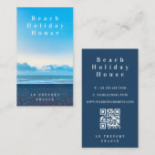 Carte de visite de la maison d'hôtes Ocean Beach (Devant / Derrière)