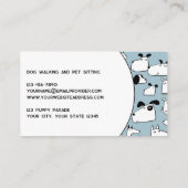 Carte de visite de la marche des chiens (Dos)
