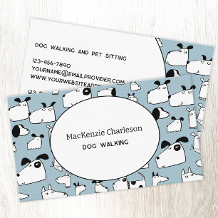 Carte de visite de la marche des chiens