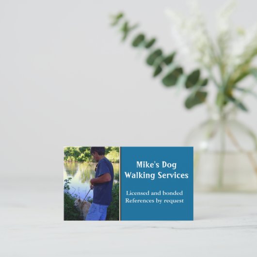 Carte de visite de la marche des chiens (Debout devant)