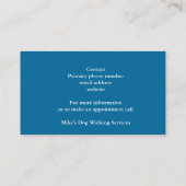 Carte de visite de la marche des chiens (Dos)