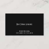 Carte de visite de la marina de vente de bateaux (Dos)