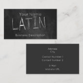 Carte de visite de la matière scolaire (Devant / Derrière)